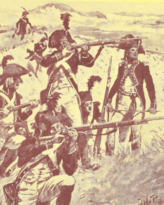 afbeelding van militairen uit Bataafse periode