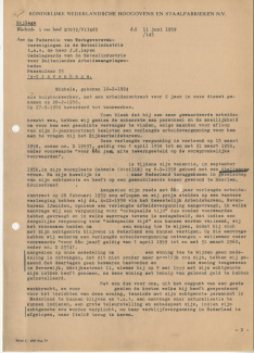 Brief van de Kon. Hoogovens aan de Nldse Federatie voor de werkgeversvakvereniging Metaalindustrie, NA 2.15.61 inv.nr. 911.
